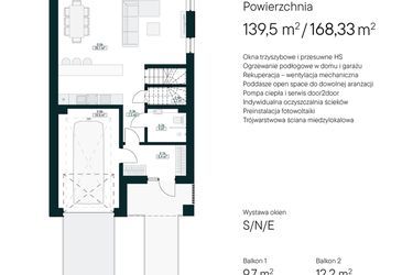Rzut - Dom na sprzedaż 5 pokoi o powierzchni 168,3 m² - numer 21B w Aleja Drzew II