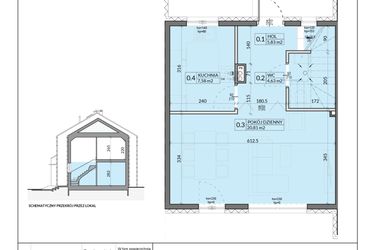 Rzut - Dom na sprzedaż 4 pokoje o powierzchni 77,26 m² - numer 2 w Ahoj Pogórze