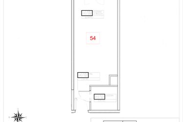 Rzut - Mieszkanie na sprzedaż 1 pokój o powierzchni 28,96 m² - numer A4-3 w Rezydencja Ogród Saski etap I i II