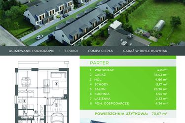 Rzut - Dom na sprzedaż 5 pokoi o powierzchni 125,09 m² - numer C.2.1 w Beskidzka Park