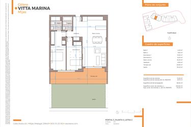 Rzut - Mieszkanie na sprzedaż 2 pokoje o powierzchni 85,32 m² - numer P3-0C w Vitta Marina