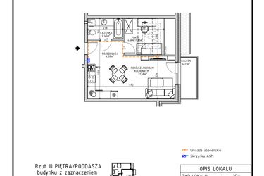 Rzut - Mieszkanie na sprzedaż 2 pokoje o powierzchni 35,19 m² - numer 15 w Osiedle OdNowa K5