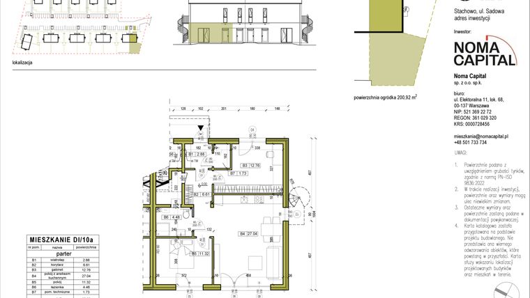Rzut - Mieszkanie na sprzedaż 3 pokoje o powierzchni 66,84 m² - numer DI.10a w Sady Stachowo etap II
