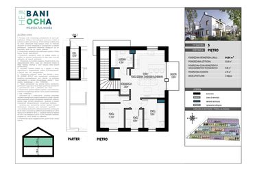 Rzut - Dom na sprzedaż 4 pokoje o powierzchni 65 m² - numer B2.2 w HEJ! Baniocha