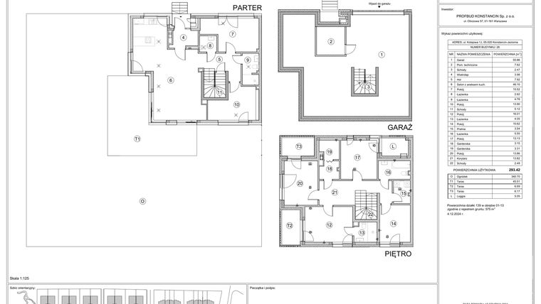 Rzut - Dom na sprzedaż 6 pokoi o powierzchni 293,42 m² - numer 28 w Gaia Park