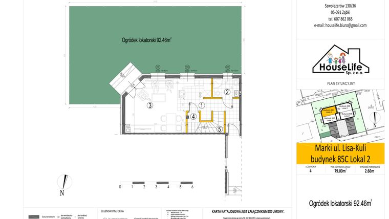 Rzut - Dom na sprzedaż 4 pokoje o powierzchni 79 m² - numer C2 w Domowe Zacisze