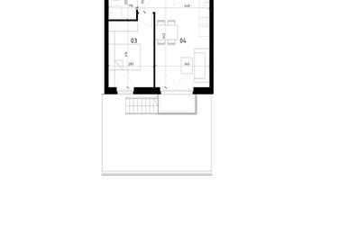Rzut - Mieszkanie na sprzedaż 2 pokoje o powierzchni 38,53 m² - numer 2 w Traugutta