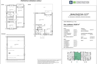 Rzut - Dom na sprzedaż 5 pokoi o powierzchni 123,02 m² - numer 10C w Białołęcka 327