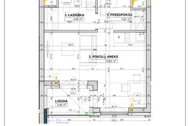 Rzut - Mieszkanie na sprzedaż 1 pokój o powierzchni 28,02 m² - numer A60 w Nowe Centrum Południowe etap IV