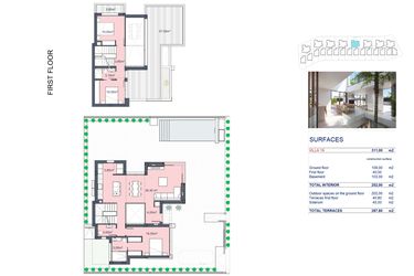 Rzut - Dom na sprzedaż 3 pokoje o powierzchni 252,3 m² - numer 48.19 w Domy w Torre-Pacheco - 20557990