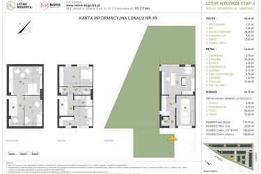 Rzut - Dom na sprzedaż 4 pokoje o powierzchni 140,2 m² - numer 49 w Leśne Wzgórza etap I-II