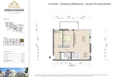 Rzut - Mieszkanie na sprzedaż 3 pokoje o powierzchni 65 m² - numer B1.19 w Osiedle Premium etap IV