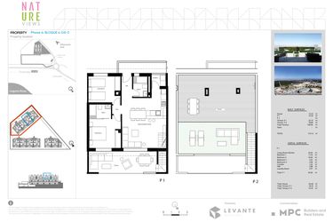 Rzut - Mieszkanie na sprzedaż 2 pokoje o powierzchni 75,25 m² - numer DA-3 w Nature Views - Torrevieja