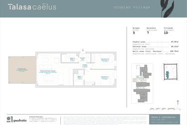 Rzut - Mieszkanie na sprzedaż 2 pokoje o powierzchni 67,5 m² - numer B5-1D w Talasa Caleus II