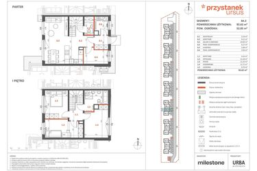 Rzut - Dom na sprzedaż 5 pokoi o powierzchni 91,19 m² - numer 3A.2 w Przystanek Ursus