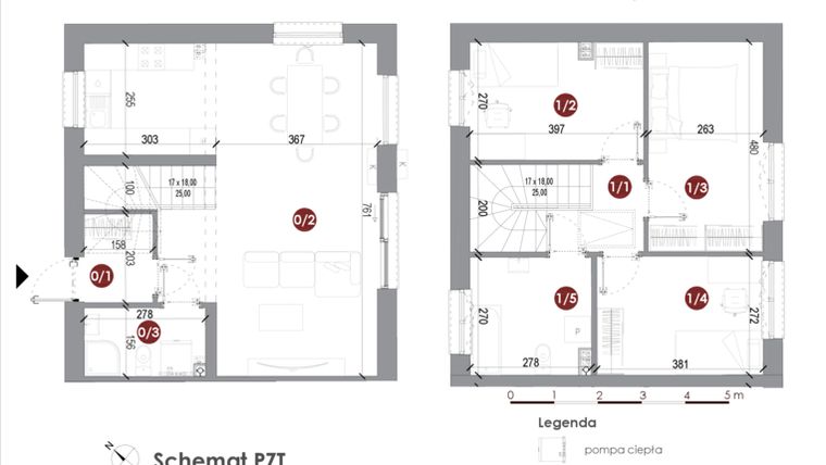 Rzut - Dom na sprzedaż 4 pokoje o powierzchni 87,97 m² - numer 22A w Parkowy Zakątek