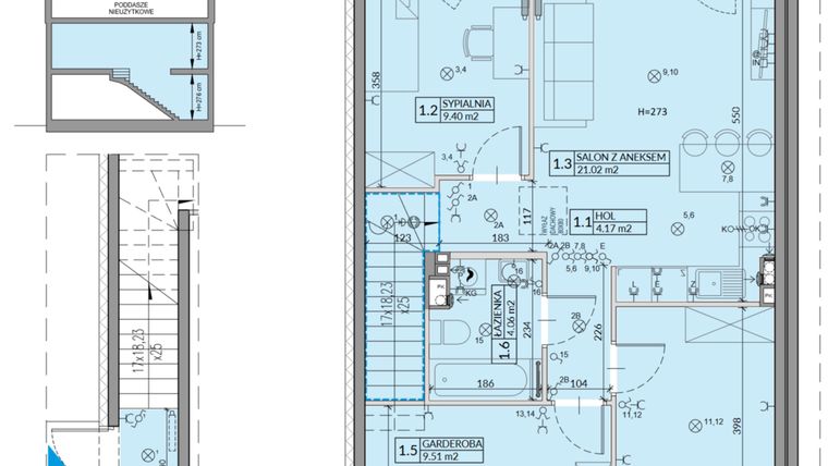 Rzut - Mieszkanie na sprzedaż 4 pokoje o powierzchni 64,03 m² - numer 37B w Domy na Witosa etap 1B