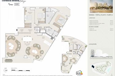 Rzut - Mieszkanie na sprzedaż 3 pokoje o powierzchni 246 m² - numer P4P1P-A w Termica Beach