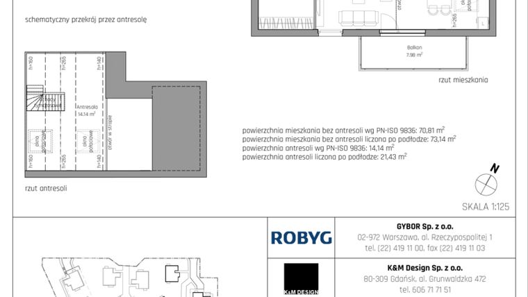 Rzut - Mieszkanie na sprzedaż 4 pokoje o powierzchni 84,95 m² - numer C3.2M01 w ROSA Residence etap II