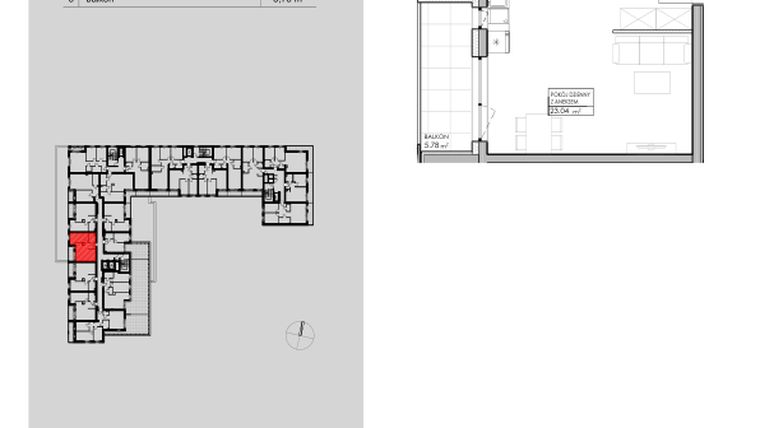Rzut - Mieszkanie na sprzedaż 2 pokoje o powierzchni 47,92 m² - numer A5 w Niebieski Bursztyn