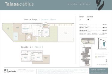 Rzut - Mieszkanie na sprzedaż 3 pokoje o powierzchni 90 m² - numer 1.ADO-B w Talasa Caelus -  Denia