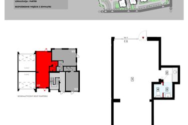 Rzut - Lokal użytkowy na sprzedaż 1 pokój o powierzchni 58,82 m² - numer Z4_U1 w Osiedle Malarska etap IV