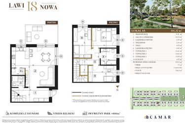 Rzut - Dom na sprzedaż 4 pokoje o powierzchni 101,32 m² - numer 4A w Lawinowa 18