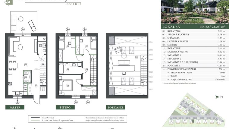 Rzut - Dom na sprzedaż 4 pokoje o powierzchni 145,22 m² - numer 5A w Domy w akacjach