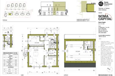 Rzut - Mieszkanie na sprzedaż 4 pokoje o powierzchni 97,34 m² - numer DI.3b w Sady Stachowo etap II