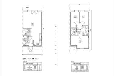 Rzut - Dom na sprzedaż 4 pokoje o powierzchni 80,3 m² - numer E3 w Iwiny Park etap IV