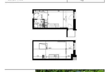Rzut - Mieszkanie na sprzedaż 2 pokoje o powierzchni 45,16 m² - numer AB.4.055 w Nadolnik Compact Apartments etap III