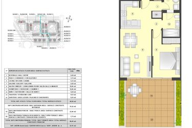 Rzut - Mieszkanie na sprzedaż 2 pokoje o powierzchni 55 m² - numer 2 w Apartamenty Lagoon 1