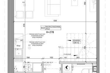 Rzut - Dom na sprzedaż 4 pokoje o powierzchni 79,04 m² - numer 9A w Osiedle Słoneczne