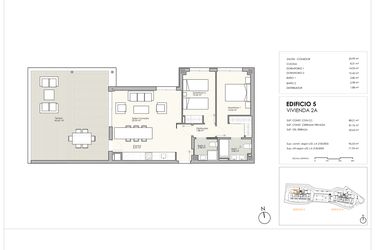 Rzut - Mieszkanie na sprzedaż 2 pokoje o powierzchni 88,21 m² - numer 512A w Camarate Hills II