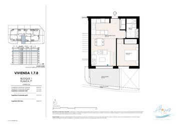 Rzut - Mieszkanie na sprzedaż 1 pokój o powierzchni 62,5 m² - numer 178 w Alonis Living