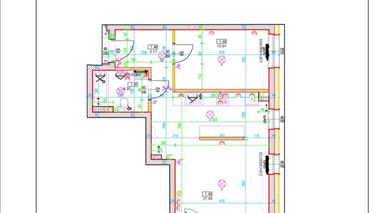 Rzut - Mieszkanie na sprzedaż 2 pokoje o powierzchni 47,77 m² - numer D15 w Osiedle Zuchów
