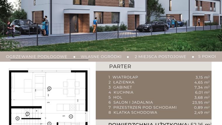 Rzut - Dom na sprzedaż 5 pokoi o powierzchni 102,58 m² - numer A.6.2 w Pustynna 51