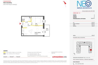 Rzut - Mieszkanie na sprzedaż 2 pokoje o powierzchni 35,26 m² - numer 143 w Neo Nova Ochota 6