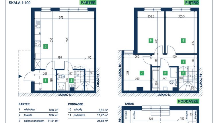 Rzut - Dom na sprzedaż 5 pokoi o powierzchni 105,95 m² - numer 12 w Vista Forest