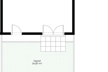 Rzut - Mieszkanie na sprzedaż 1 pokój o powierzchni 32,93 m² - numer B0.13 w Enklawa Bukowa II