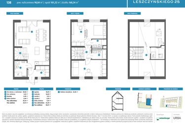 Rzut - Dom na sprzedaż 3 pokoje o powierzchni 90,84 m² - numer 13b w Leszczyńskiego 25