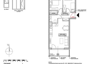 Rzut - Mieszkanie na sprzedaż 3 pokoje o powierzchni 55,02 m² - numer A.3.3.1 w Forma