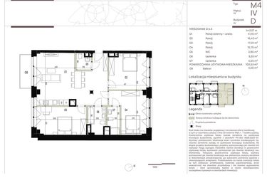 Rzut - Mieszkanie na sprzedaż 4 pokoje o powierzchni 102,63 m² - numer D.4.3 w Nowa Stawowa