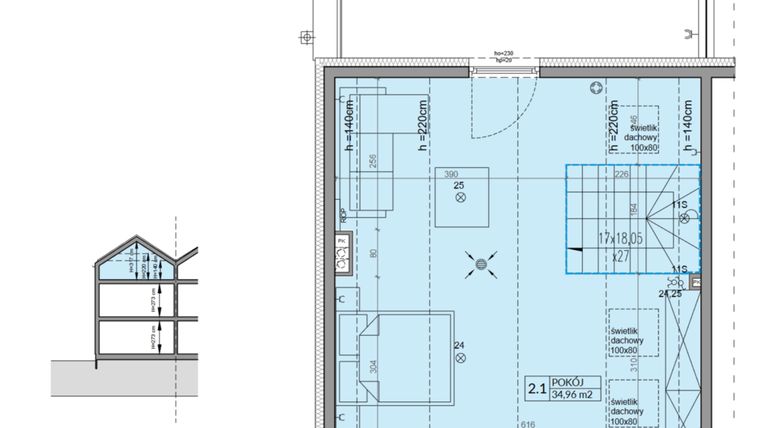 Rzut - Dom na sprzedaż 6 pokoi o powierzchni 149,53 m² - numer 8A w Wille przy Lesie