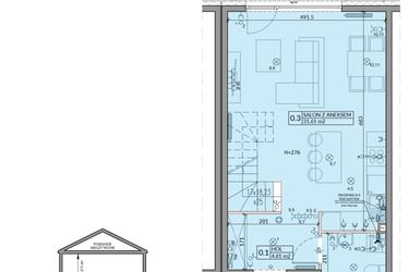 Rzut - Mieszkanie na sprzedaż 4 pokoje o powierzchni 82,75 m² - numer 54B w Domy na Witosa etap 2A i 2B