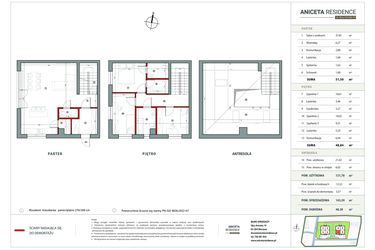 Rzut - Dom na sprzedaż 5 pokoi o powierzchni 143,59 m² - numer C1 w Aniceta Residence