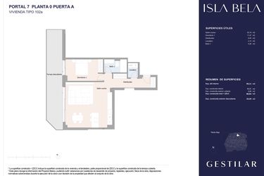 Rzut - Mieszkanie na sprzedaż 1 pokój o powierzchni 66,01 m² - numer 70A w Isla Bela