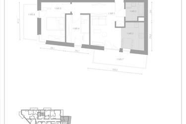Rzut - Mieszkanie na sprzedaż 3 pokoje o powierzchni 53,27 m² - numer M5 w Apartamenty Casa Sole