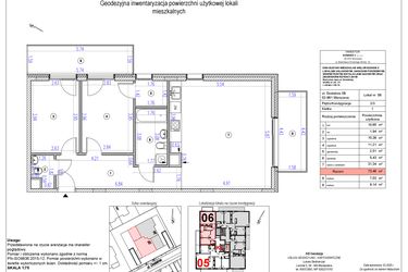 Rzut - Mieszkanie na sprzedaż 3 pokoje o powierzchni 73,46 m² - numer B6 w Vilanovia Park