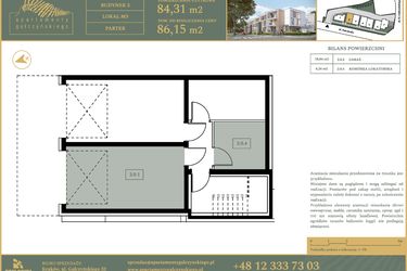 Rzut - Mieszkanie na sprzedaż 5 pokoi o powierzchni 84,31 m² - numer M3 w Apartamenty Gałczyńskiego